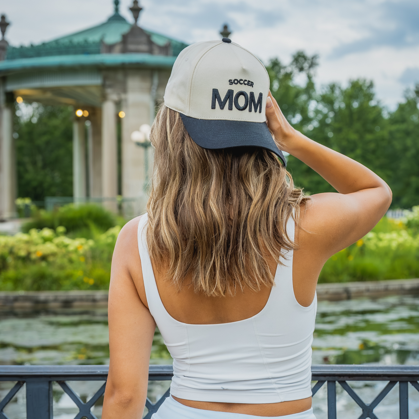 Tan & Black Two-Tone Hat: Soccer Mom
