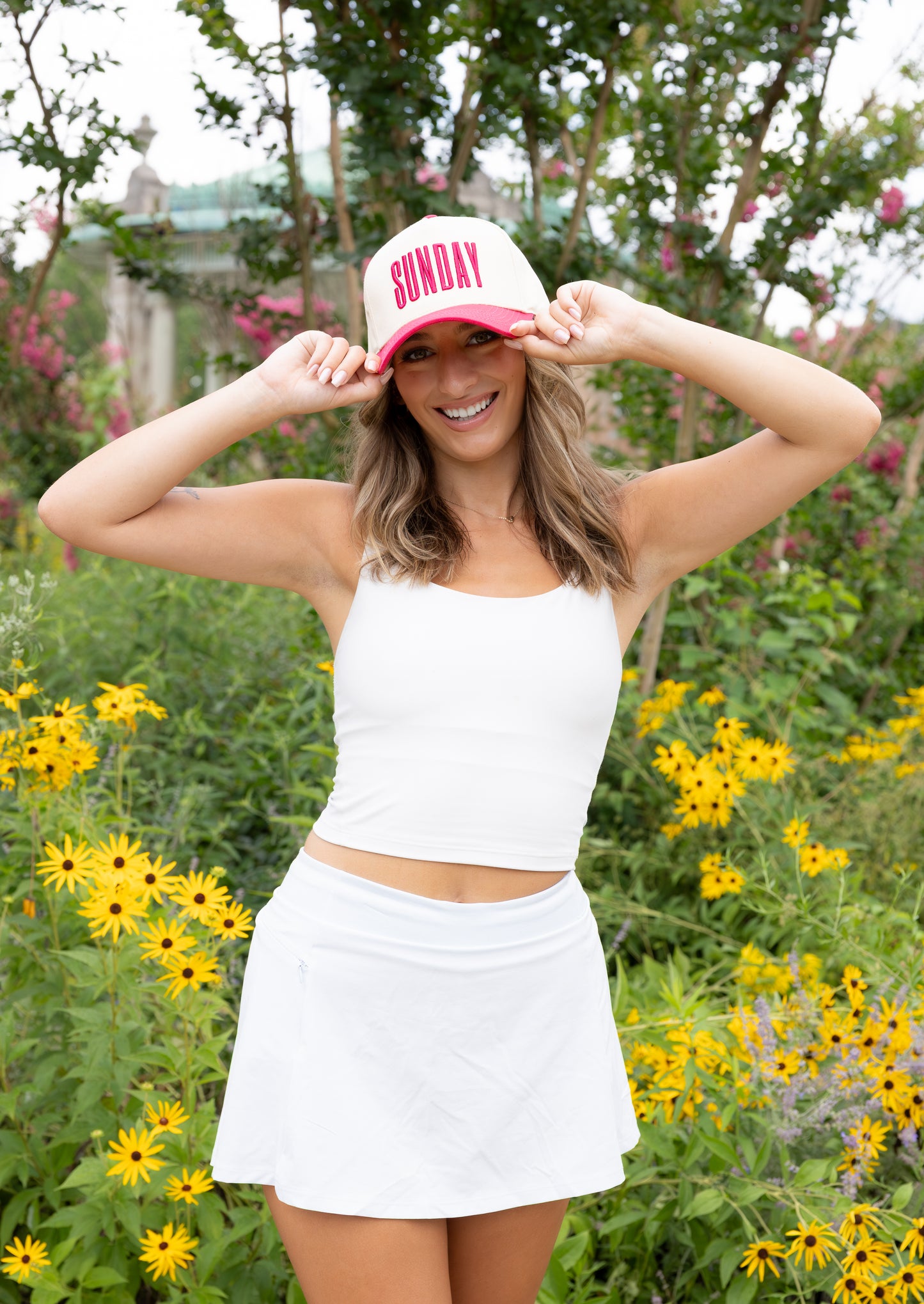 Sunday Two-Tone Red & Tan Hat