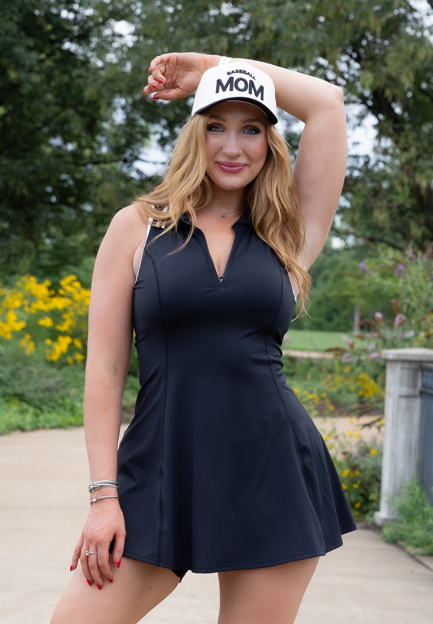 Tan & Black Two-Tone Hat: Baseball Mom