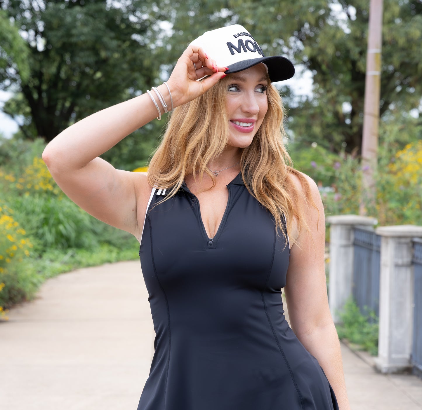 Tan & Black Two-Tone Hat: Baseball Mom