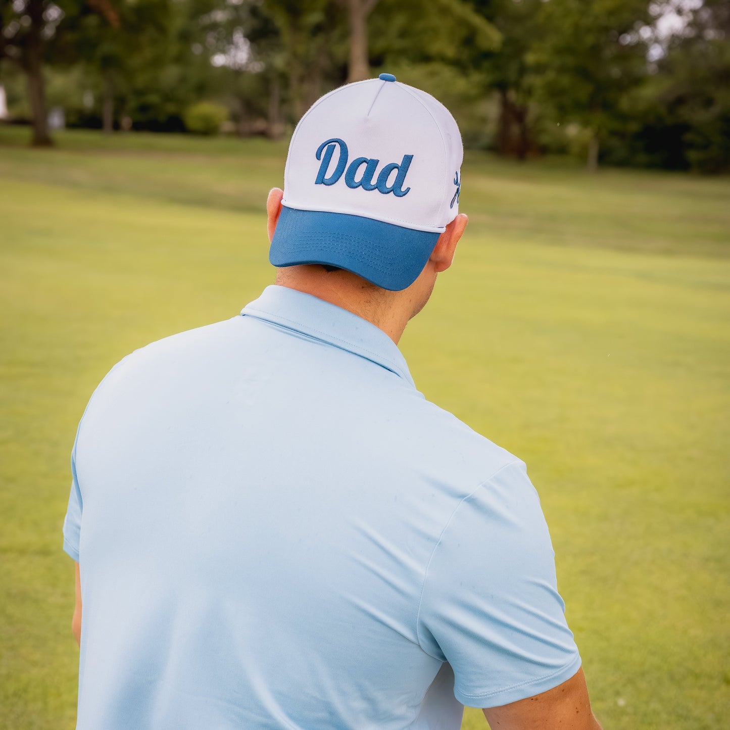 White Rope Hat with Dad Embroidery
