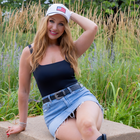 American Flag White Athletic Rope Hat