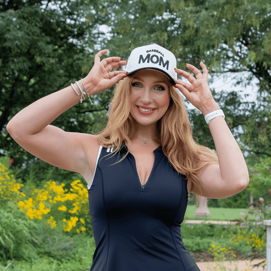 Tan & Black Two-Tone Hat: Baseball Mom