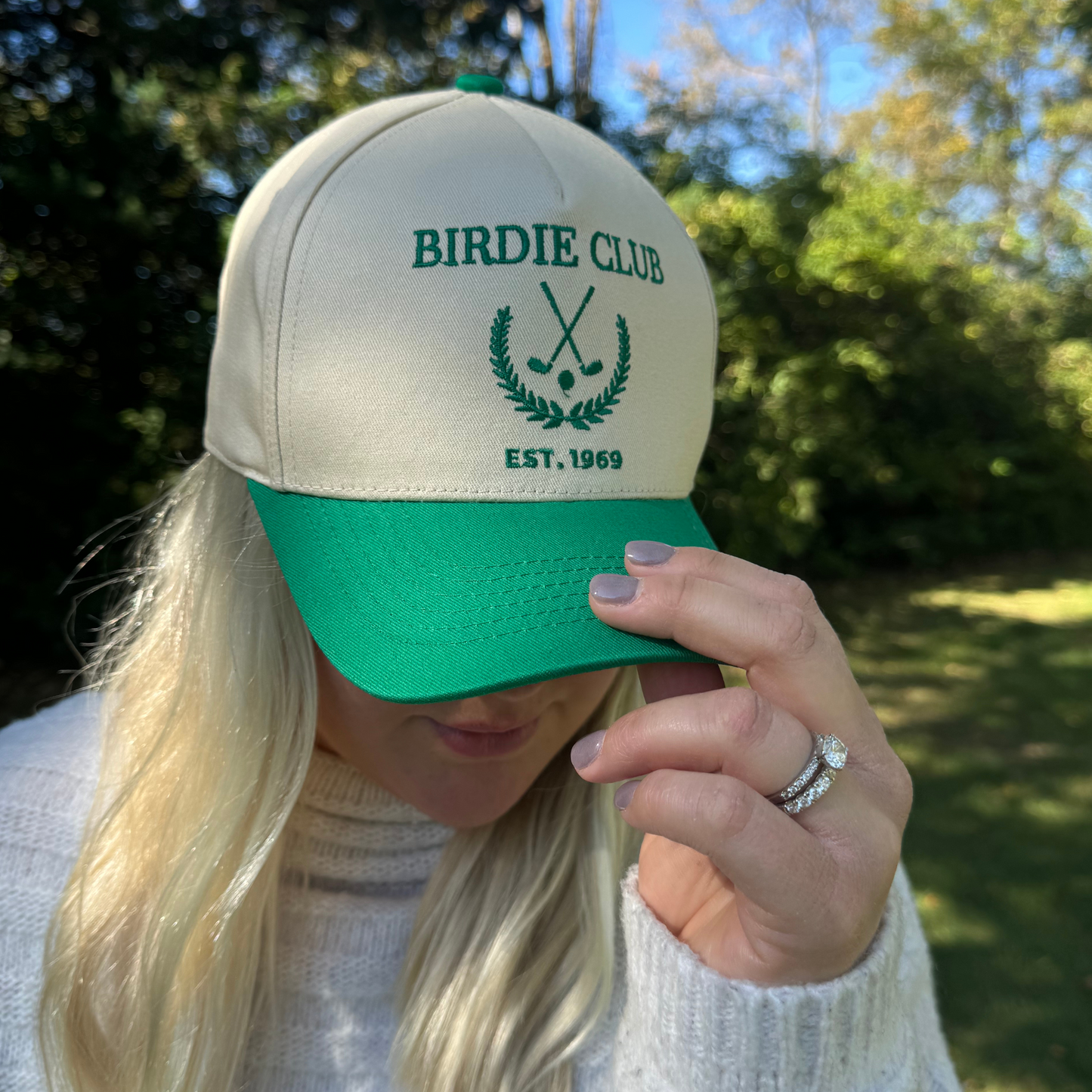 Birdie Club Two-Tone Tan & Green Hat