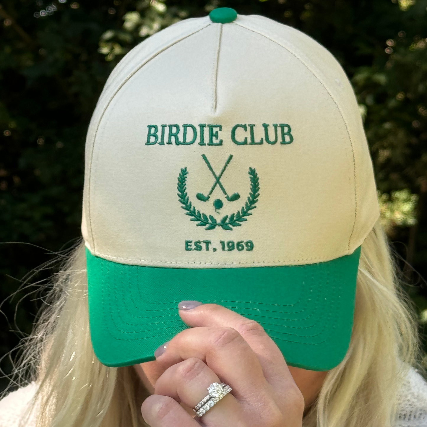 Birdie Club Two-Tone Tan & Green Hat