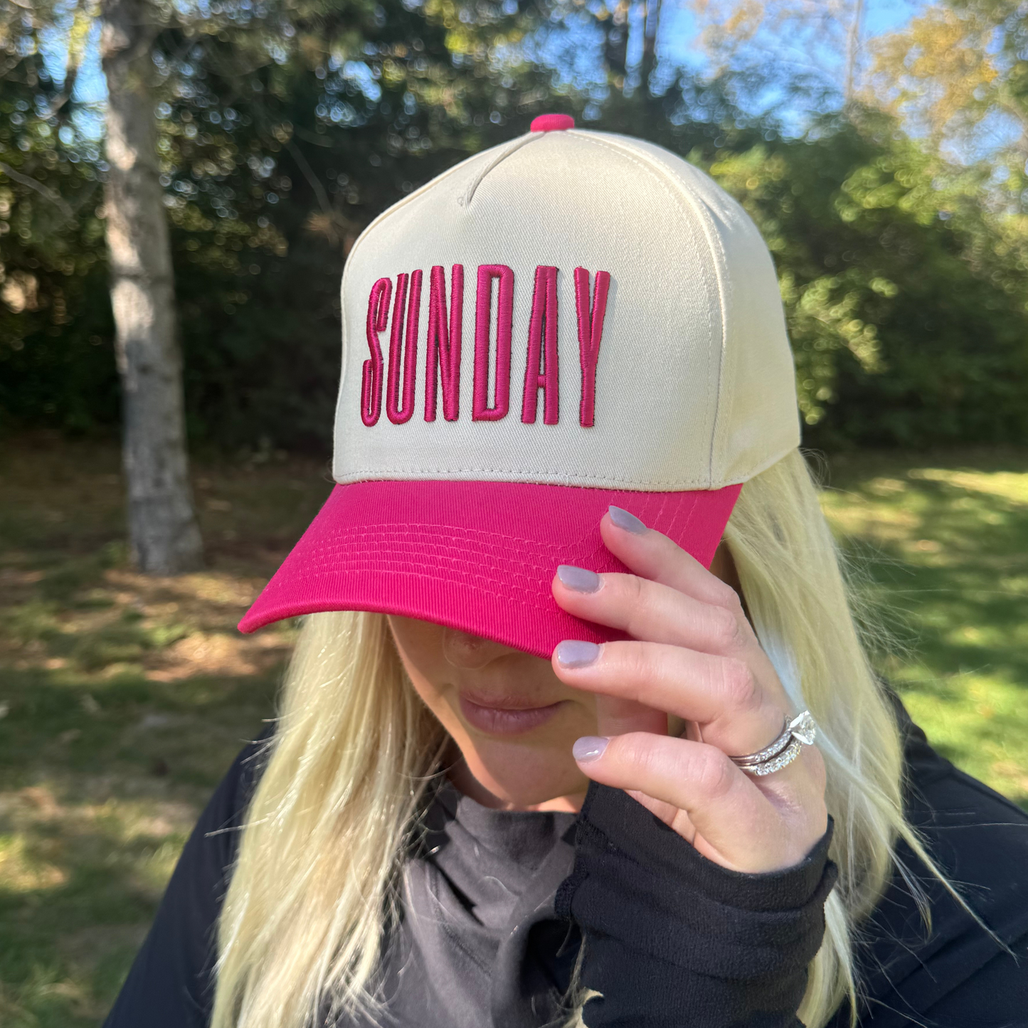 Sunday Red & Tan Hat