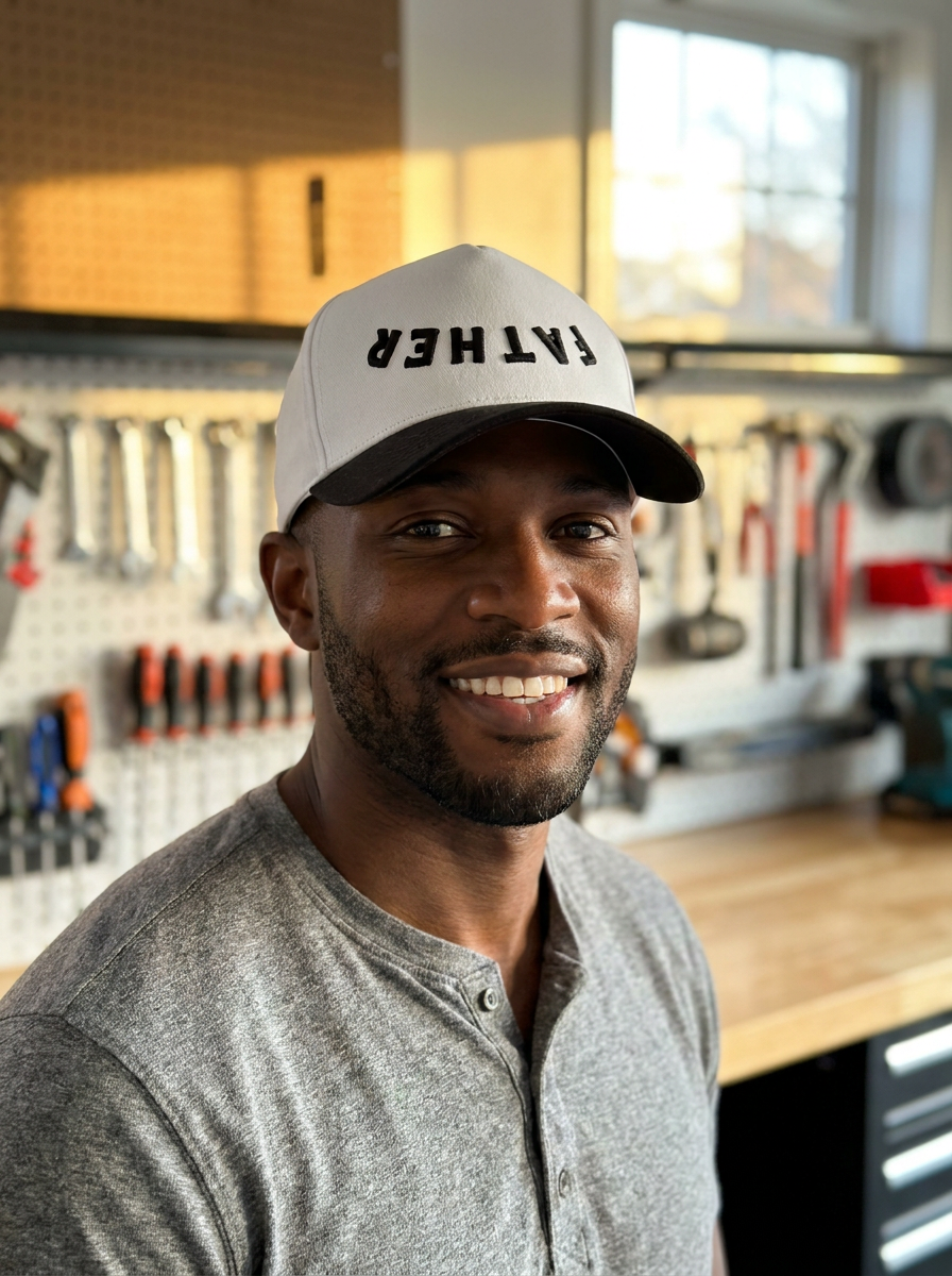 Father Two-Tone Black & White Hat