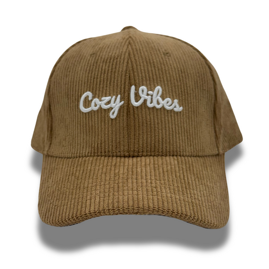 cozy vibes corduroy brown hat