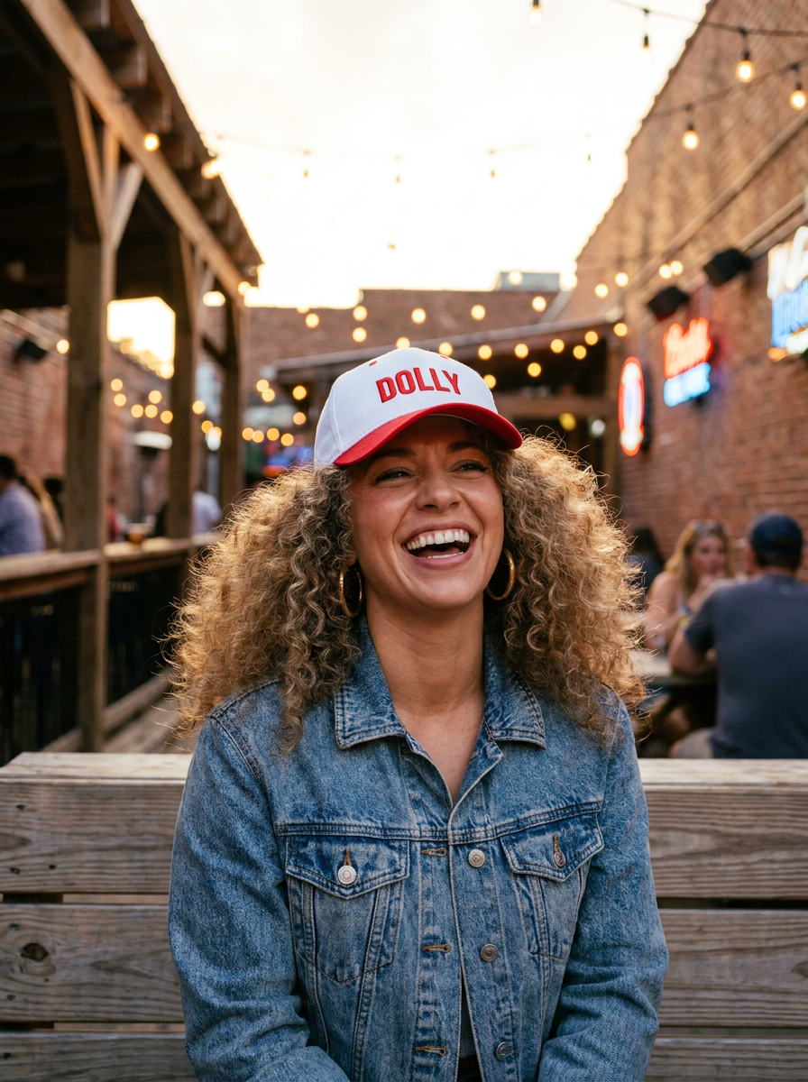Dolly Dad Hat White & Red