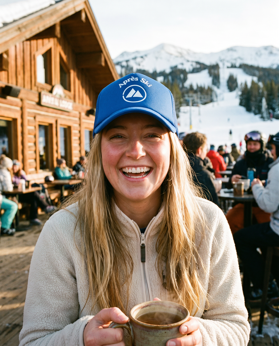 Après Ski Blue Trucker Hat